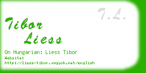 tibor liess business card